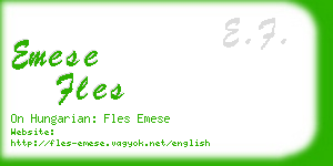 emese fles business card